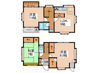 間取図 村野邸貸家