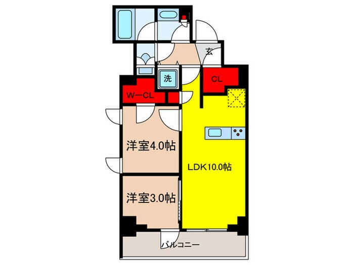 間取り図 ﾊﾞｳｽﾌﾗｯﾂ日本橋馬喰町