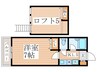 クレセントハイツSOUTH・PARTⅢ 1Kの間取り