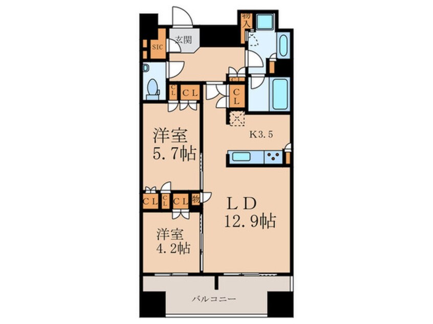 間取図 レガシス中目黒