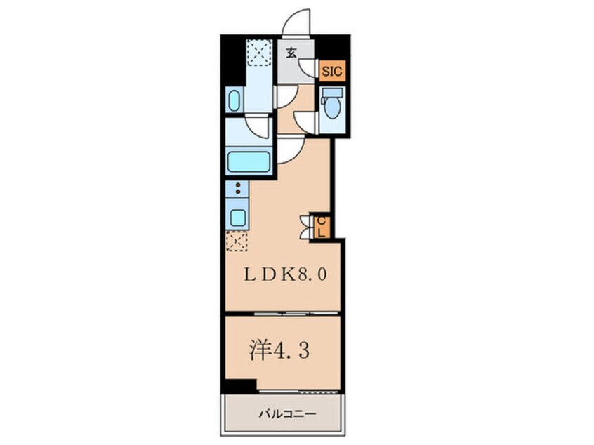 間取図 レガシス中目黒