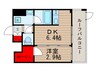ＡＲＫＭＡＲＫ水天宮前Ⅱ 1DKの間取り
