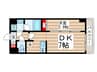 ＡＲＫＭＡＲＫ水天宮前Ⅱ 1DKの間取り