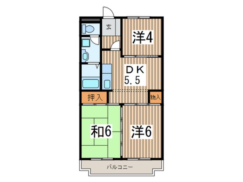 間取図 ボヌール西ヶ岡