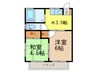 ハイツスエツグ 2Kの間取り
