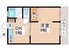 賀志家ｺ-ﾎﾟ 1DKの間取り