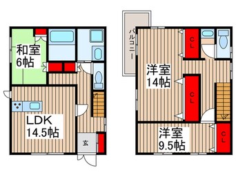 間取図 北国分一丁目貸家