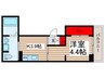 アナシエ南篠崎町 1Kの間取り