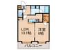 プライムアーバン豊洲 1LDKの間取り