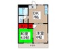 サンドリングハイムＢ 2DKの間取り