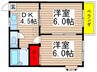 ベルフラッツ２ 2DKの間取り