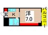 エルスタンザ亀有 1Kの間取り