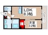 Ｓｐｒｏｕｔ流山 1LDKの間取り