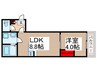 Ｓｐｒｏｕｔ流山 1LDKの間取り