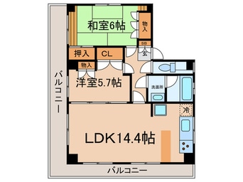 間取図 ブラザ－ビル(401)