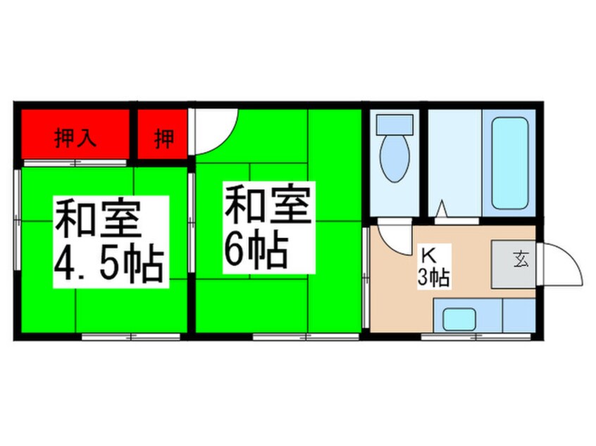 間取図 たつみ荘