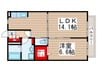メゾンドプレザン 1LDKの間取り