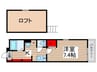 エクセラン馬橋ｗｅｓｔ 1Kの間取り