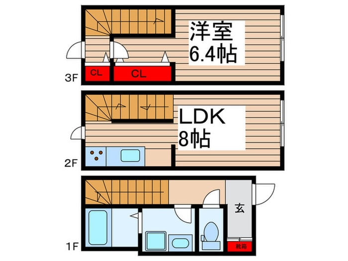間取り図 ＭＯＫ　ＴＥＲＲＡＣＥ新松戸