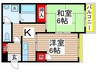 パレス花園 2Kの間取り