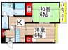 パレス花園 2Kの間取り
