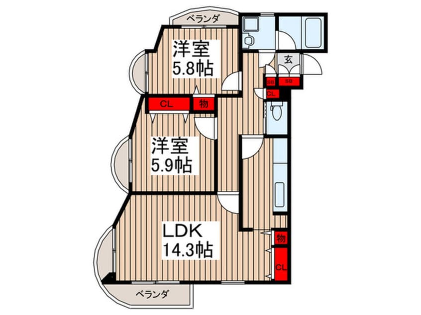 間取図 レジデンス竹の塚