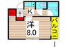 コーポアヤ 1Kの間取り