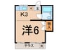 レジデンスＮ大岡山 1Kの間取り