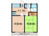 丸寿ハイツ 2Kの間取り