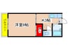 水暮ハイツ 1Kの間取り