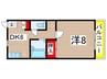 ＴＨハイム千葉 1DKの間取り