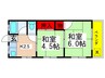 むさし荘 2Kの間取り