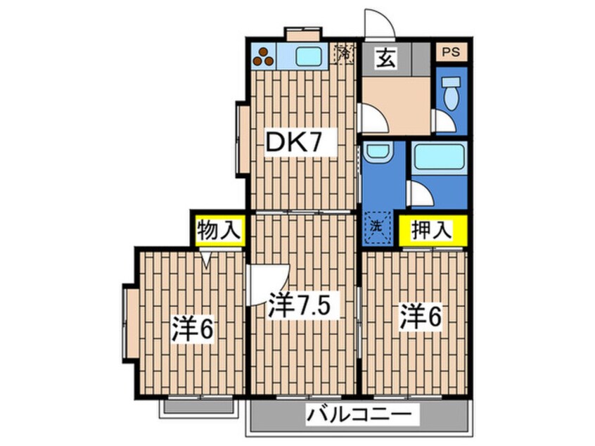 間取図 ウッドガ－デン東戸塚