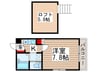 ミリアビタくぬぎ山 1Kの間取り