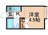 コ－ポ大倉 1Kの間取り