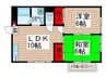 レクコ－ポ北小金Ｂ棟 2LDKの間取り
