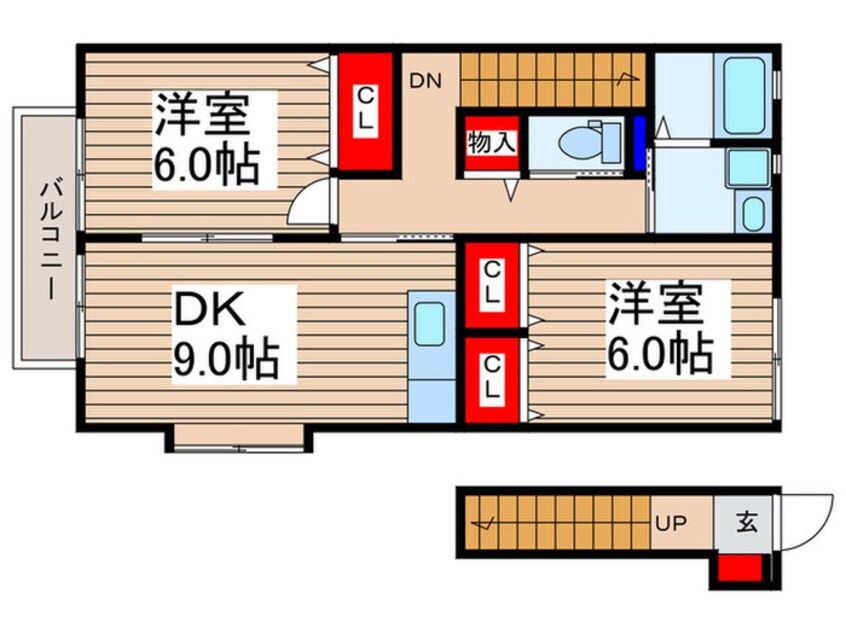 間取図 コンフォート上福岡Ａ