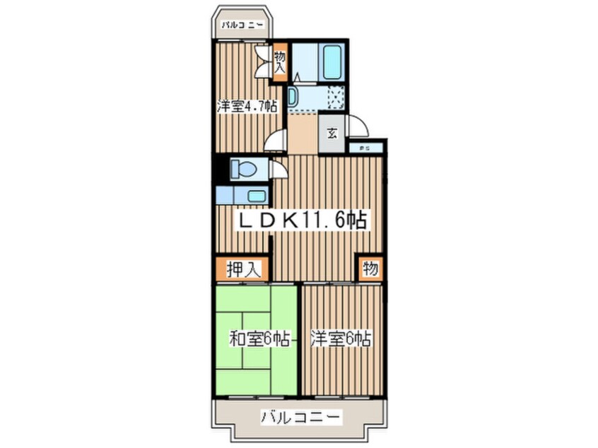 間取図 コ－トビレッジ辻堂