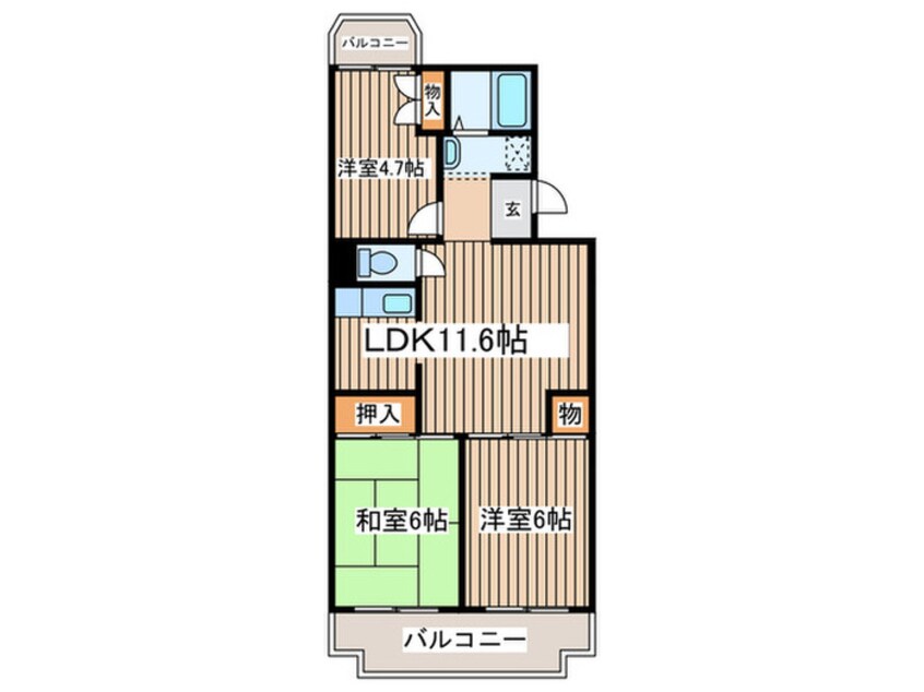 間取図 コ－トビレッジ辻堂