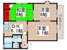 レインボービラ１０番館 3DKの間取り