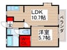 ベルクハイムＢ 1LDKの間取り