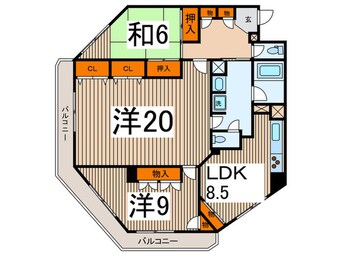 間取図 神代ﾊﾞﾀﾆｶﾙｶﾞｰﾃﾞﾝｽﾞﾏﾝｼｮﾝ