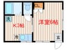 フロ－ラ 1Kの間取り