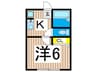 グリーンハイツＤ 1Kの間取り