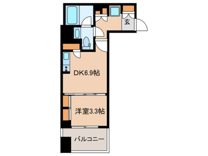 間取図 パークアクシス神楽坂早稲田通り