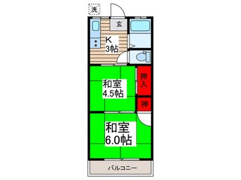 間取図 コーポNo.3