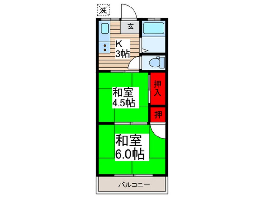 間取図 コーポNo.3