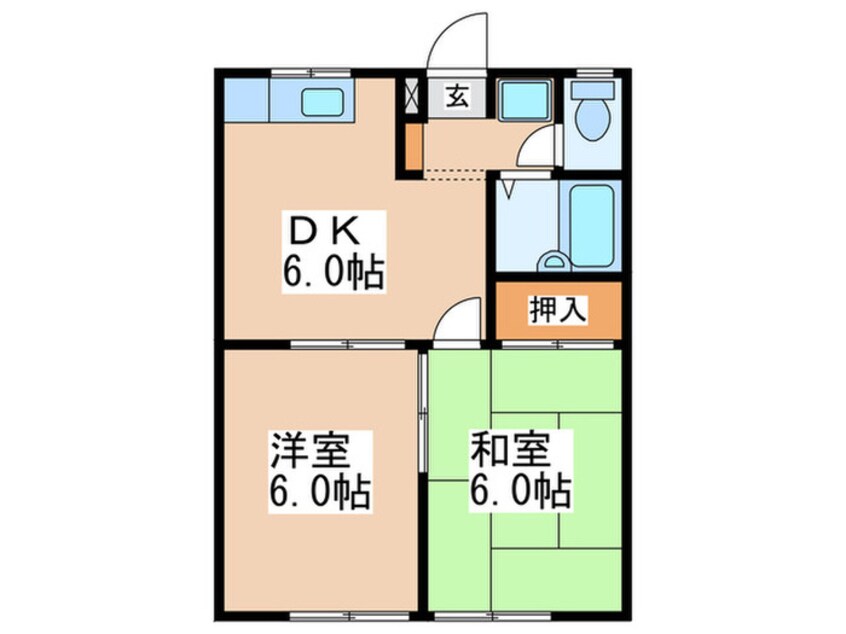 間取図 エステート向山Ｂ