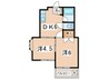 ララ東林間 2DKの間取り
