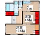 寿町戸建て 2Kの間取り